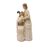 solicitous Statue Sacra Famiglia Gesù Maria Cattolica Religiosa Decorazione per la Casa Presepe Regalo di Natale
