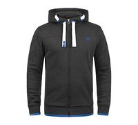 Solid BenjaminZip Felpa con Cappuccio Giacca Tuta da Uomo con Cappuccio Stampa, Taglia:L, Colore:Dark Grey Melange (8999)