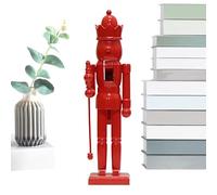 Solid Color Nutcracker Centerpieces - Wooden Holiday Ornament with Classic Puppet Design | Traditional Nutcracker Toy Decoration for Christmas Home Bookshelf Fireplace Entryway Living Room Décor