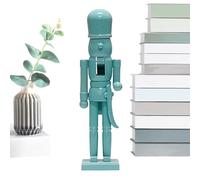 Solid Color Nutcracker Centerpieces - Wooden Holiday Ornament with Classic Puppet Design | Traditional Nutcracker Toy Decoration for Christmas Home Bookshelf Fireplace Entryway Living Room Décor