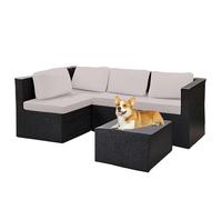 Solid Color Outdoor Sofa Seat Cover - Elastic Cushion Cover, Outdoor Cushion Cover Replacement 1/2/3 Seater Cover for Rattan Sofa, Seats and Furniture (Grey-White,2PCS)