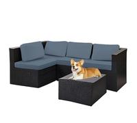 Solid Color Outdoor Sofa Seat Cover - Elastic Cushion Cover, Outdoor Cushion Cover Replacement 1/2/3 Seater Cover for Rattan Sofa, Seats and Furniture (Grey,8PCS)