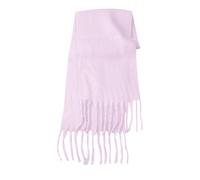 Solid Color Scarf With Lazy Style Soft And Solid Color Big Pull Warm Scarf Blue Foulard, Lilla, A