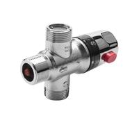 Solid Copper 3-Way Thermostatic Mixing Valve 3/4 Inch Solar Water Heater Valve Regulating Temperatu