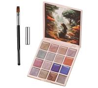 Solid Gel Nail - 16 Color Gel Palette | Gels Solid Nail - Nails Art Painting Manicure Kit With Magnet Brush Long Lasting Glossy Finish For Home Travel Use Women Girls DIY