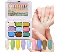Solid Gel Nail Polish, 9 Colors Manicure Painting Palette, 3d Embossed Art Design Glossy Extension Kit, Long-Lasting French Tip Bridal Holiday Birthday Salon Tools for Women Girls