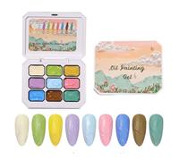 Solid Gel Nail Polish, Manicure Palette, Long Lasting Smooth Finished, Travel Friendly Case, 3D Embossed Painting Gel for Women, Girls, Home, Salon, Bridal, Holiday, Birthday