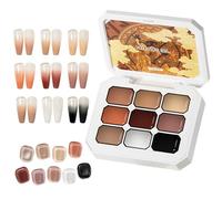 Solid Gel Nail Polish Set, Gradient Painting Gel, 9 Colors High Gloss Finish, Long-Lasting Fade-Resistant Gel Manicure Kit for Work Wedding Travel Beauty Routines, Mixed Color