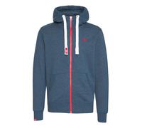!Solid Giacca di felpa 'Benn' blu scuro / rosso sangue / bianco Uomo !Solid S blu scuro / rosso sangue / bianco