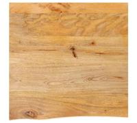 Solid Mango Wood Table Top with Live Edge, 40 x 40 x 2,5 cm, finitura naturale, tavolo quadrato per casa e ufficio, durevole Hardwood
