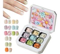 Solid Nail Gel, 9-Colors Manicure Pallet, Buildable Long Lasting Polish, Smooth Glossy Finish, Compact Travel Case, Perfect for Home Salon, Bridal Extensions and Birthday French Tips