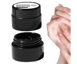 Solid Nail Glue Gel, Press-On Nail Adhesive, Hard Gel Bond, Long-Lasting Hold, Strong Adhesion Formula, Fashion Nail Application, 10ml, Transparent, Single
