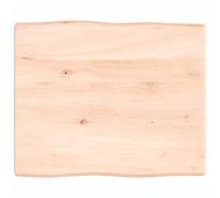 Solid Oak Table Top 60 x 50 cm - Unfinished Wood Replacement for Kitchen Coffee Table, Dining Table, Desk, Gold Countertop - Perfect for DIY Home Projects