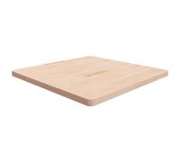 Solid Oak Wood Table Top, Unfinished, 90 x 90 x 4 cm, Square Wooden Desktop, Natural Grain, Durable Surface for Dining, Caffè o Bar Tables