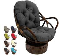 Solid Outdoor Rocking Chair with Ultra Soft Seat Cushion Dark Grey