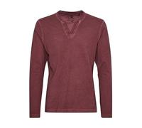 !Solid Tinox - Maglie a Manica Lunga con Collo A V da Uomo in Cotone 100%, Taglia:L, Colore:Wine Red (0985)