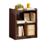 Solid Wood Bookshelf Modern Style Tall Bookcase Floor Storage Shelf Multipurpose Cabinet for Living Room Study Bedroom Office Walnut-3F 30cm