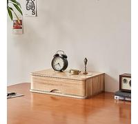 Solid Wood Desktop File Cabinet for Office Storage with Heightened Rack and Sundries nization D Type