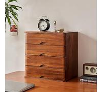 Solid Wood Desktop File Cabinet with Heightened Rack for Increased Storage Space Perfect for Office Supplies and Computer Storage.