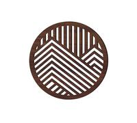 Solid Wood Wall Hanginngs Handmade Irregular Wooden Wall Art Round Carved Pendant Decoration for Home Office Unique Hollow Out Ornaments(Dark Brown,20cm round)