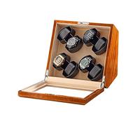 Solid Wood Watch Winder 8 Automatic Watch Winder Box with Quiet Motor Glass Top AC Adapter Battery USB Powered