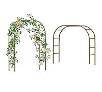 Solida pergola ad arco da giardino per piante rampicanti Rosenbogen in bianco/nero/verde da 80 x 200 cm a 300 x 220 cm, supporto ideale per clematidi e viti finitura bronzo