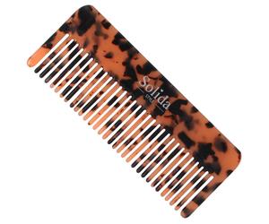 Solida Pettine styling in acetato effetto corno marrone marrone