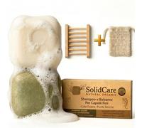 SolidCare - Shampoo Solido Capelli Grassi e Fini + Balsamo Solido Districante + porta sapone e sacchetto- Rosmarino e Cheratina per Radici Voluminose e Lunghezze Setose (Shampoo e Balsamo + Kit)