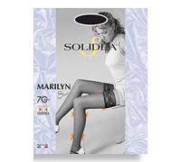 Solidea Autoreggente 70 den BLU SCURO a maglia liscia MARILYN 70 sheer 12/15 mmHg art. 028070 Size ML