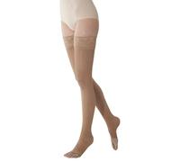 Solidea Marilyn 140Den Punta Aperta Calze Autoreggenti Velate 18 21mmHg 4 l Nero - Calze autoreggenti compressione