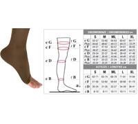 Solidea Calze NATUR 2° classe CATHERINE Ccl. 2 Plus Line Punta aperta 25/32 mmHg