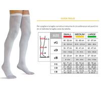 Solidea Calze per reggicalze BIANCO elastiche NO EMBOL 18/21 mmHg Art. 0261A5