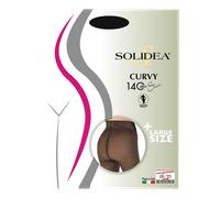 Solidea Collant Curvy 140 Sheer compressione graduata, cammello XL