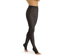 SOLIDEA Donna Collant Venere 140 Open Toe Compressione Graduata 18/21 mmHg Collant 140 Denari, Collant Donna| Collant Infradito (Nero, 46)
