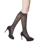 Solidea Gambaletti 70 den ANTRACITE sheer SAVANNAH LACE 70 Knee-High art. 052570 Size M