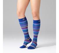 Solidea Gambaletti STRIPE GAME ARIES, Colore BLU CINA, Calze a compressione grad