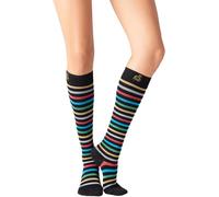 SOLIDEA Gambaletti STRIPE GAME CASSIOPEA, Colore NERO, Calze a compressione graduata 15/21 mmHg Art. 0635A0 Tg. XXL