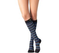 SOLIDEA Gambaletti STRIPE GAME COSMO, Colore NERO, Calze a compressione graduata 15/21 mmHg Art. 0630A0 Tg. S