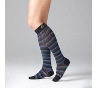 Solidea Gambaletti STRIPE GAME COSMO, Colore NERO, Calze a compressione graduata