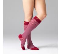 Solidea Gambaletti STRIPE GAME DIONISO, Colore RUBINO, Calze a compressione grad