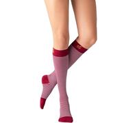 SOLIDEA Gambaletti STRIPE GAME DIONISO, Colore RUBINO, Calze a compressione graduata 15/21 mmHg Art. 0643A0 Tg. M
