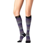 SOLIDEA Gambaletti STRIPE GAME FENICE, Colore NERO, Calze a compressione graduata 15/21 mmHg Art. 0633A0 Tg. M