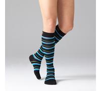Solidea Gambaletti STRIPE GAME HORIZON, Colore NERO, Calze a compressione gradua