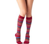 SOLIDEA Gambaletti STRIPE GAME IDRA, Colore RUBINO. Calze a compressione graduata 15/21 mmHg Art. 0640A0 Tg. M