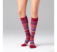 Solidea Gambaletti STRIPE GAME ORION, Colore RUBINO. Calze a compressione gradua