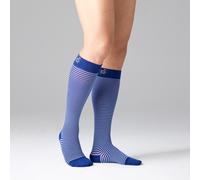 SOLIDEA Gambaletti STRIPE GAME POSEIDON, Colore BLU CINA, Calze a compressione graduata 15/21 mmHg Art. 0642A0X033 Tg. L