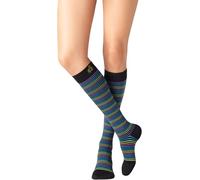 SOLIDEA Gambaletti STRIPE GAME ZENITH, Colore NERO, Calze a compressione graduata 15/21 mmHg Art. 0629A0 Tg. XL