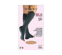 Solidea Gambaletto Unisex Relax 140 – 140 den NATUR coprente, punta aperta cotone – Art. 0362A4 XXL