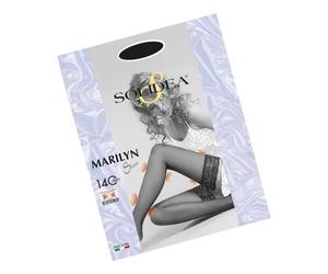 Solidea MARILYN 140 SHEER CALZA AUTOREGGENTE NERO 4XL