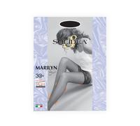 Solidea Marilyn 30 Den Calze Autoreggenti Velate Compressione 8 11mmHg 3ML Blu Scuro